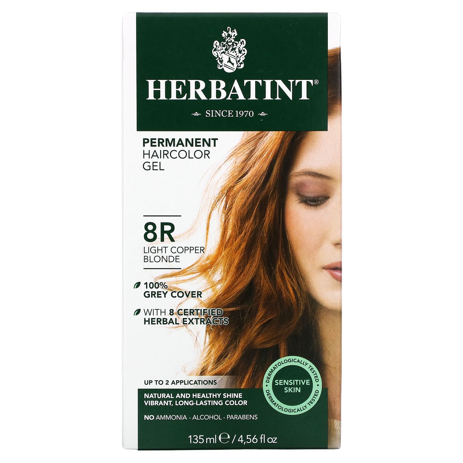 Herbatint Hair, Herbatint Permanent Light Copper Blonde (8R), 4 Oz UPC 666248001218 | HiLife Vitamins