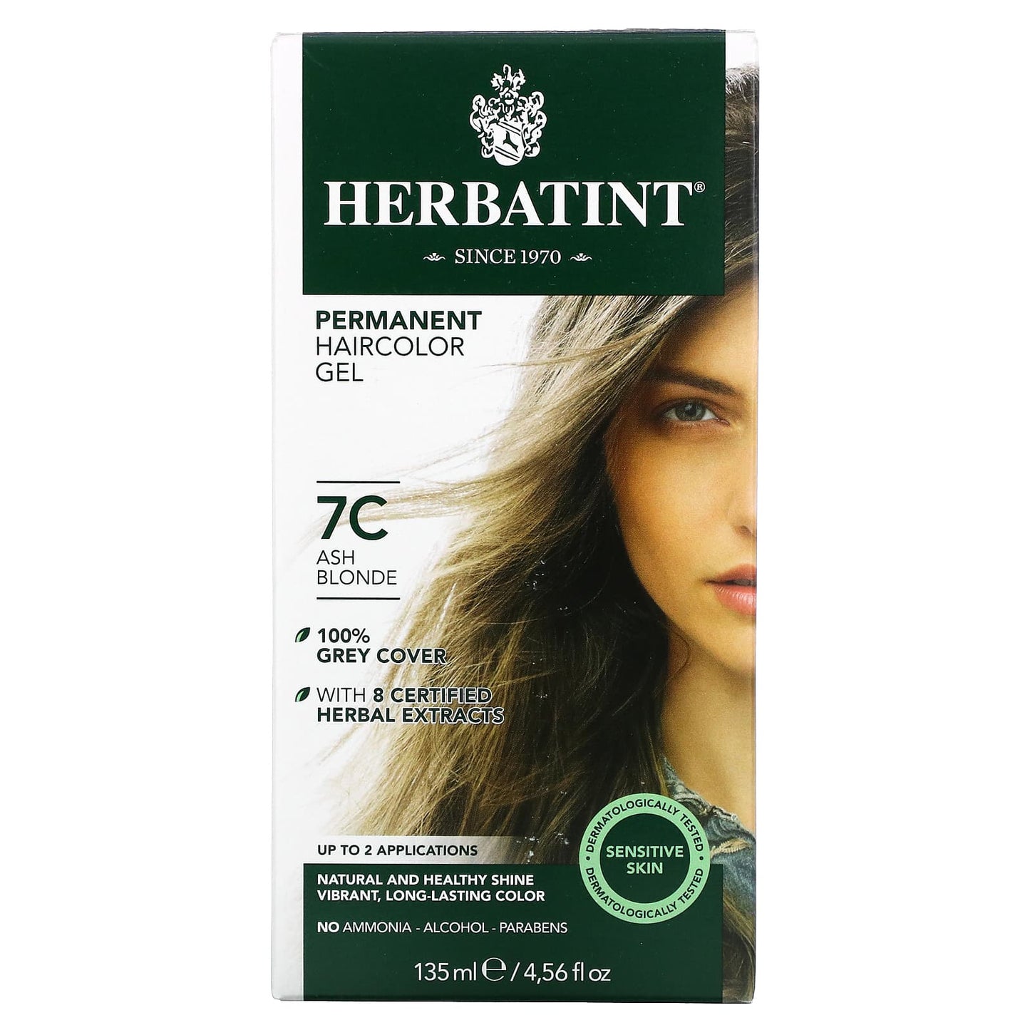 Herbatint Hair, Herbatint Permanent Ash Blonde (7C), 4 Oz UPC 666248001256 | HiLife Vitamins