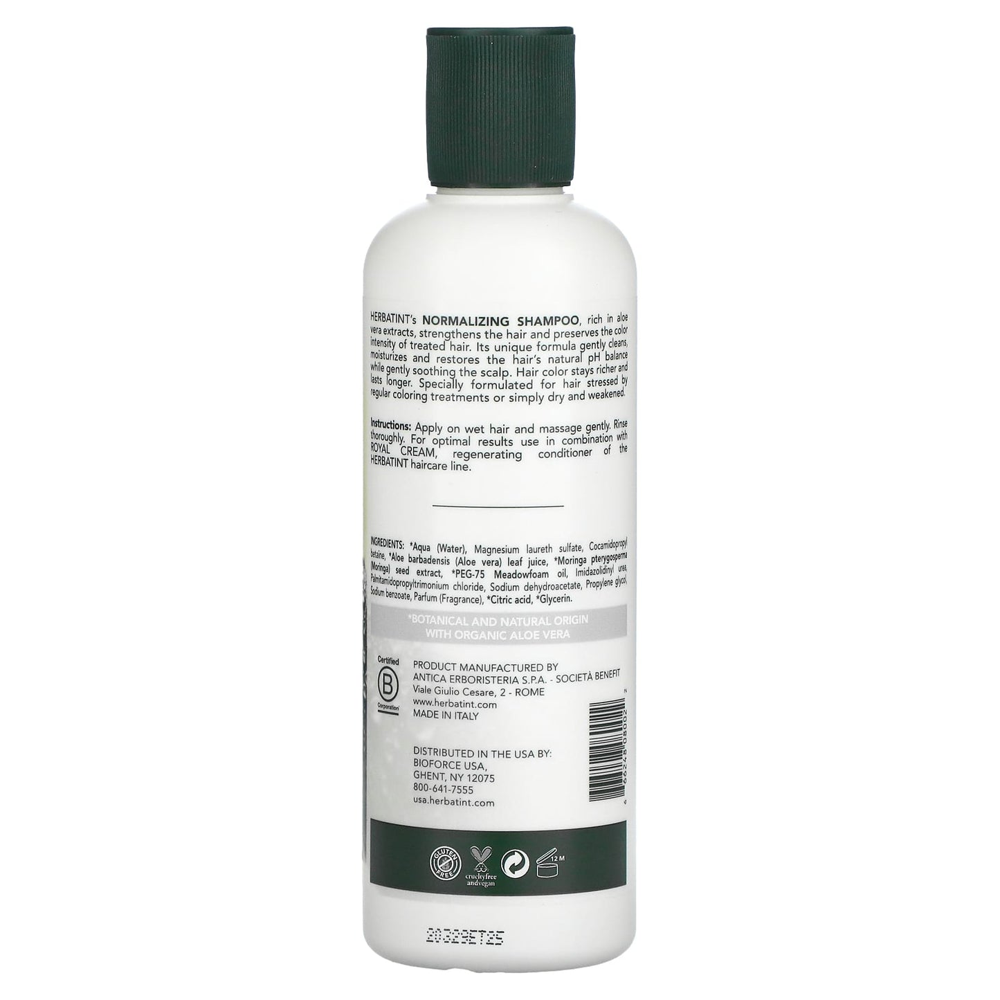 HERBATINT NATURAL HAIR COLOR, Normalizing Shampoo, 7 Oz UPC 666248080022 | HiLife Vitamins