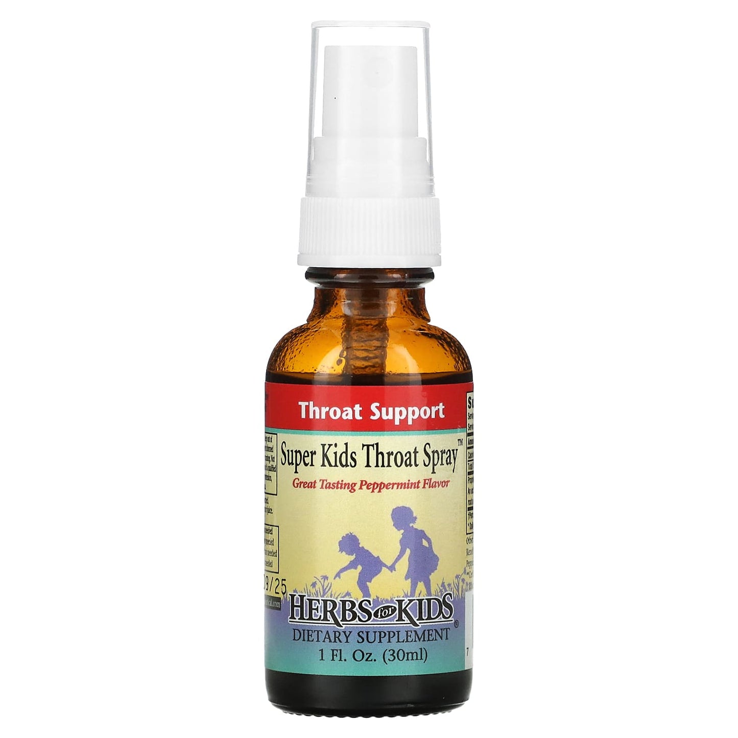 Herbs For Kids, Super Kids Throat Spray Peppermint, 1 Oz Spray UPC 701619107110 | HiLife Vitamins