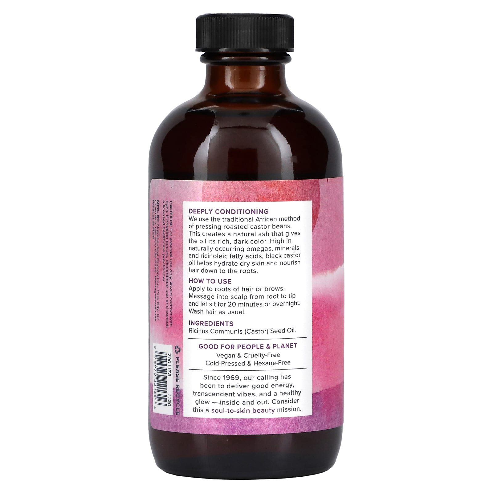 Heritage, Black Castor Oil, 8 Oz Oil UPC 076970221356 | HiLife Vitamins