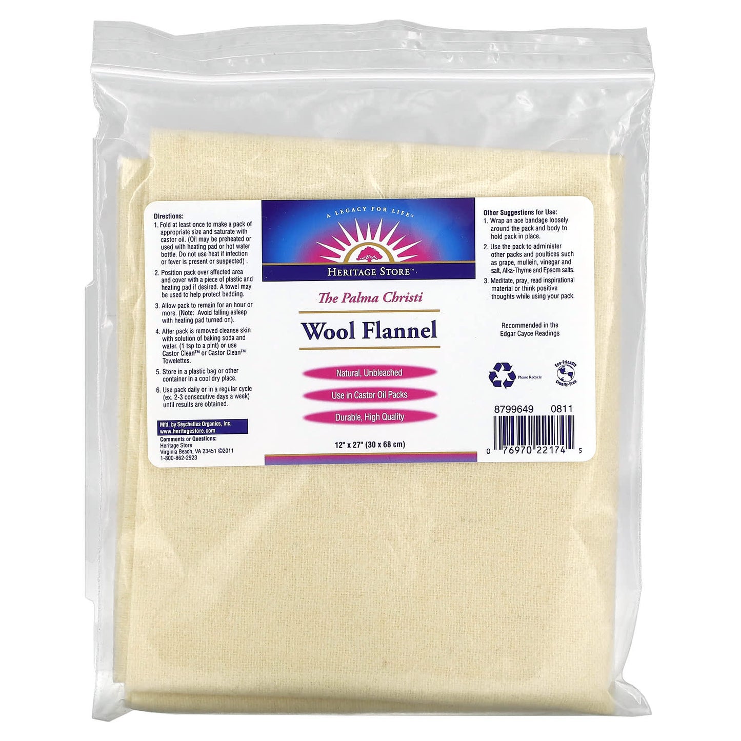Heritage, Wool Flannel, 1 Other UPC 076970221745 | HiLife Vitamins