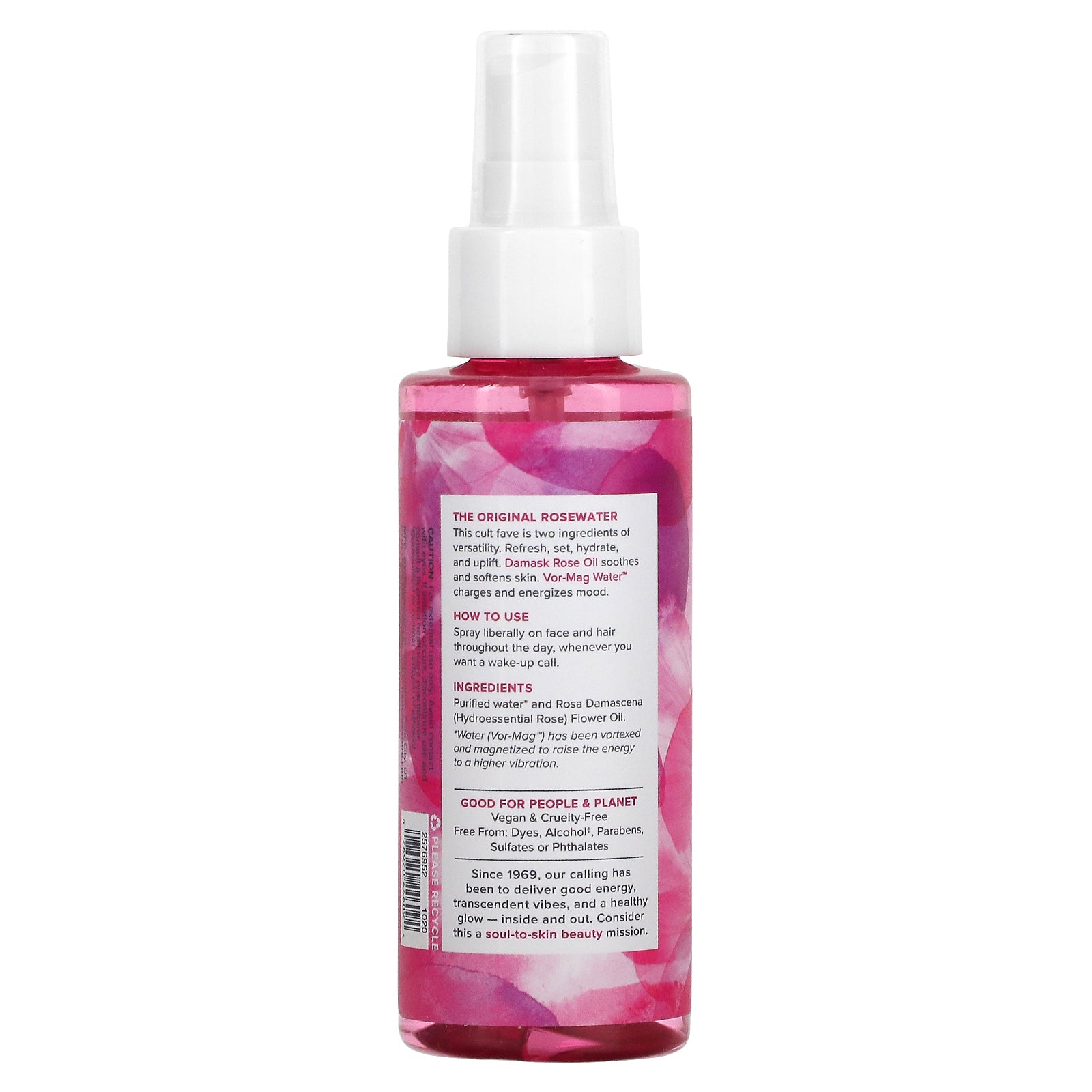 Heritage, Rosewater, Refreshing Facial Mist, 4 Oz Liquid UPC 076970446094 | HiLife Vitamins
