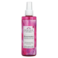 Heritage, Rosewater, Refreshing Facial Mist, 8 Oz Spray UPC 076970446124 | HiLife Vitamins