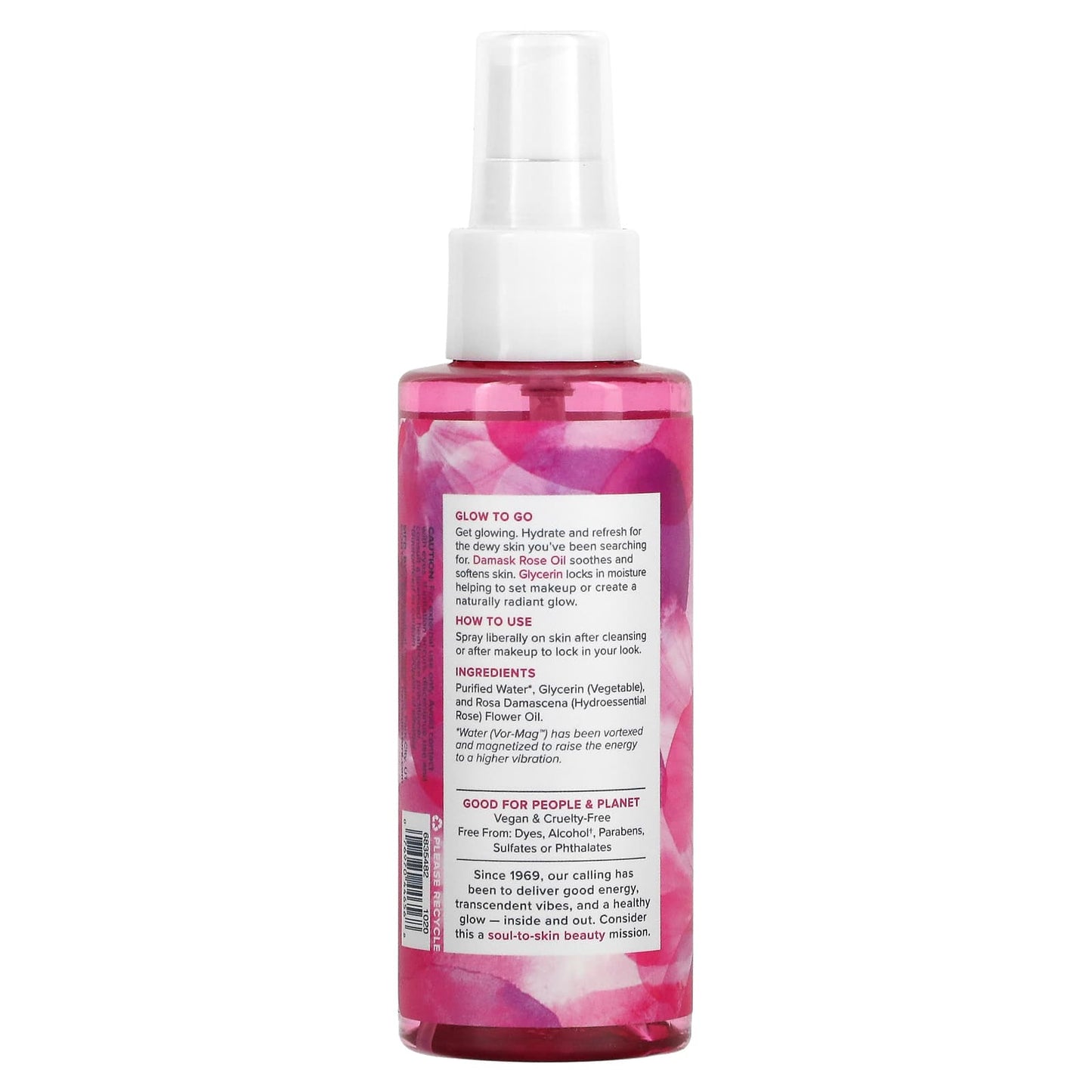 Heritage, Rosewater & Glycerin, Hydrating Facial Mist, 4 Oz Spray UPC 076970446568 | HiLife Vitamins