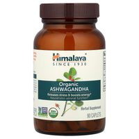 Himalaya, Organic Ashwagandha, 90 Caplets UPC 605069060431 | Hilife Vitamins