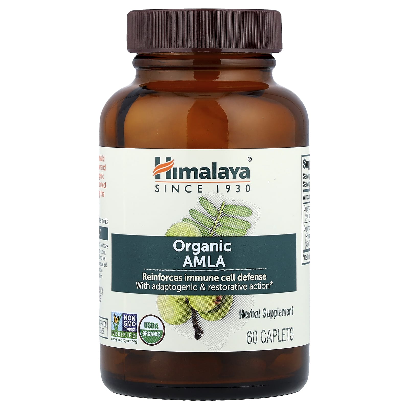 Himalaya, Organic Amla, 60 Caplets UPC 605069402019 | Hilife Vitamins
