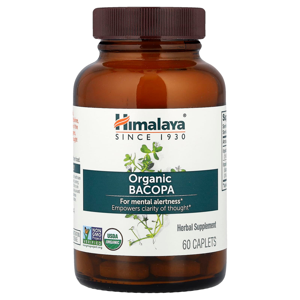 Himalaya, Organic Bacopa, 60 Caplets UPC 605069403016 | Hilife Vitamins