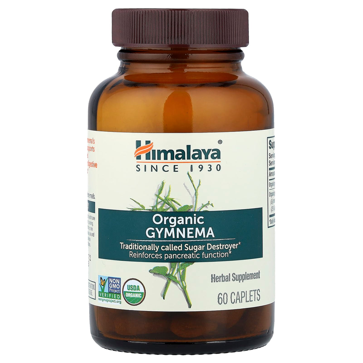 Himalaya, Organic Gymnema, 60 Caplets UPC 605069418010 | Hilife Vitamins