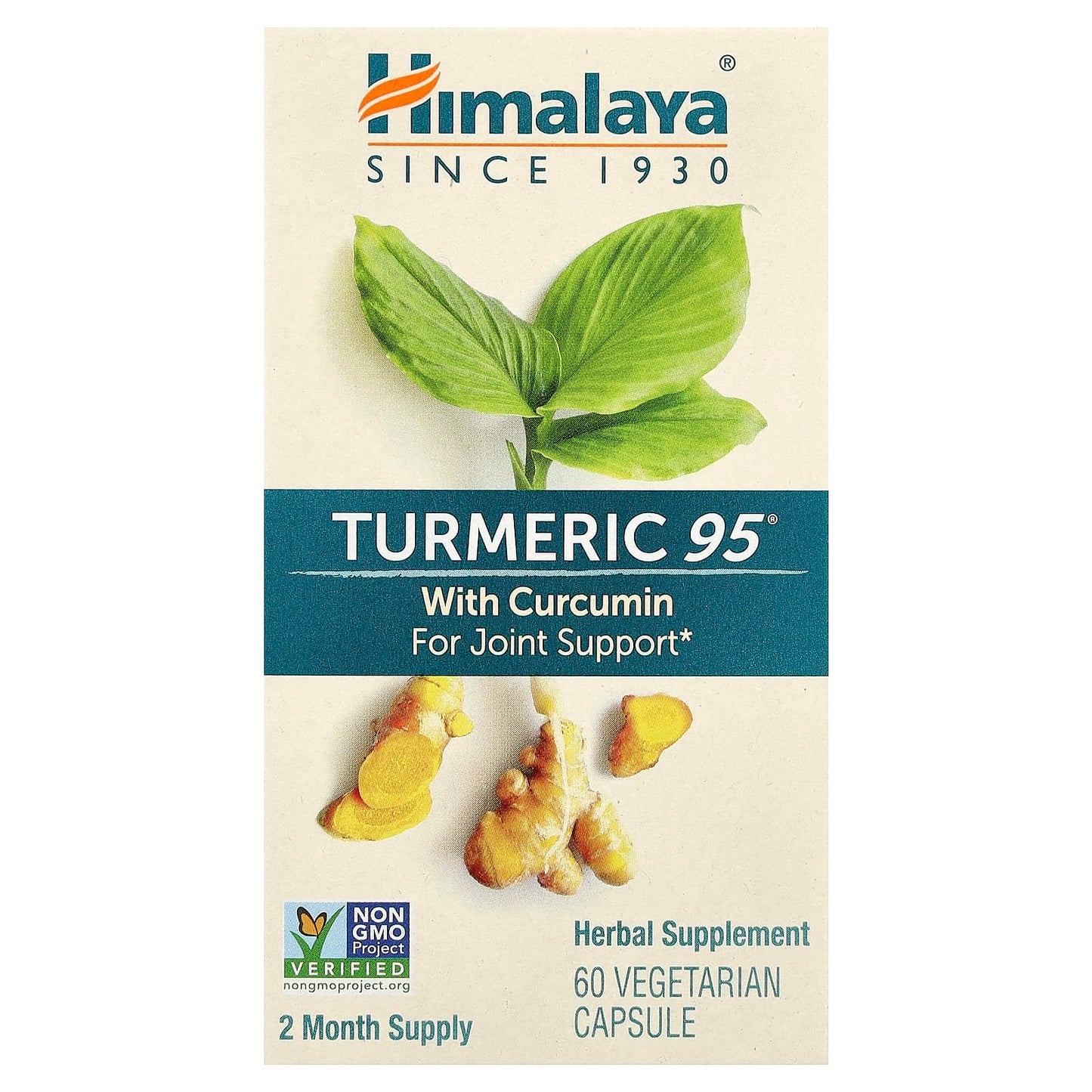 Himalaya, Turmeric 95® with Curcumin, 60 Vegetarian Capsules - 605069425018 | Hilife Vitamins