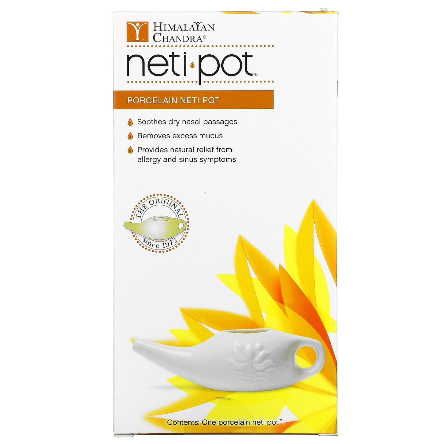 Himalayan Institue, Porcelain Neti Pot, 1 Pot - 652865411998 | Hilife Vitamins