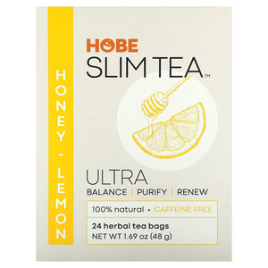 Hobe Labs, Ultra Slim Tea Honey Lemon, 24 - 076791076111 | Hilife Vitamins