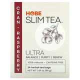 Hobe Labs, Ultra Slim Tea Cran-Raspberry, 24 - 076791076227 | Hilife Vitamins