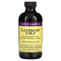 Honey Gardens Apiaries, Elderberry Syrup, 8 Oz Syrup UPC 022318000329 | HiLife Vitamins