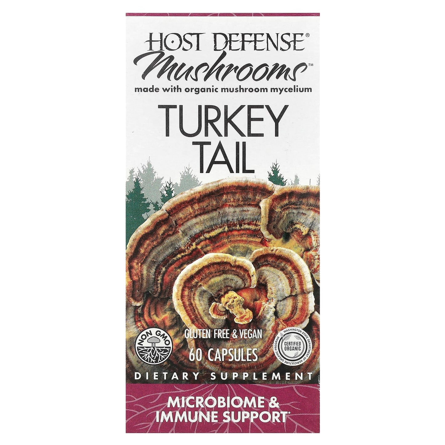 Host Defense, Turkey Tail, 60 Capsules UPC 633422027326 | HiLife Vitamins