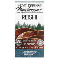 Host Defense, REISHI (Ganoderma lucidum), 30 Capsules UPC 633422030319 | HiLife Vitamins
