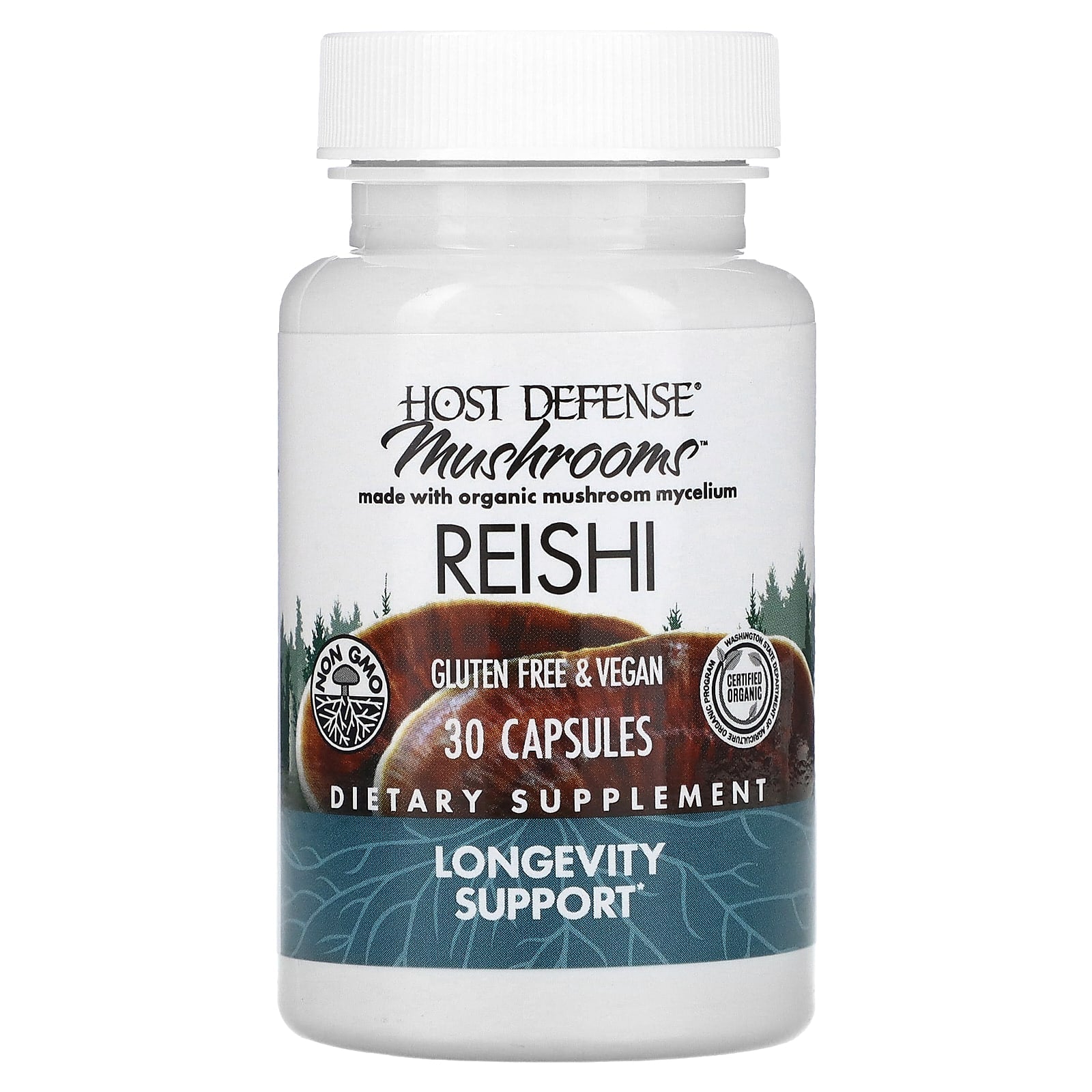 Host Defense, REISHI (Ganoderma lucidum), 30 Capsules UPC 633422030319 | HiLife Vitamins