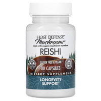 Host Defense, REISHI (Ganoderma lucidum), 30 Capsules UPC 633422030319 | HiLife Vitamins