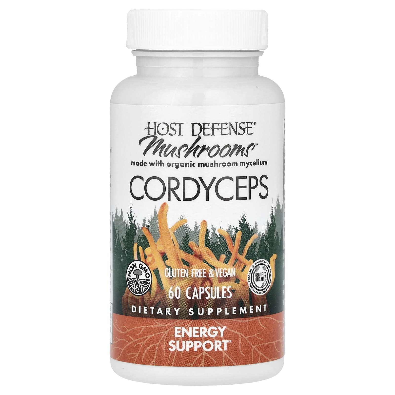 Host Defense, Cordyceps, 60 Capsules UPC 633422031026 | HiLife Vitamins