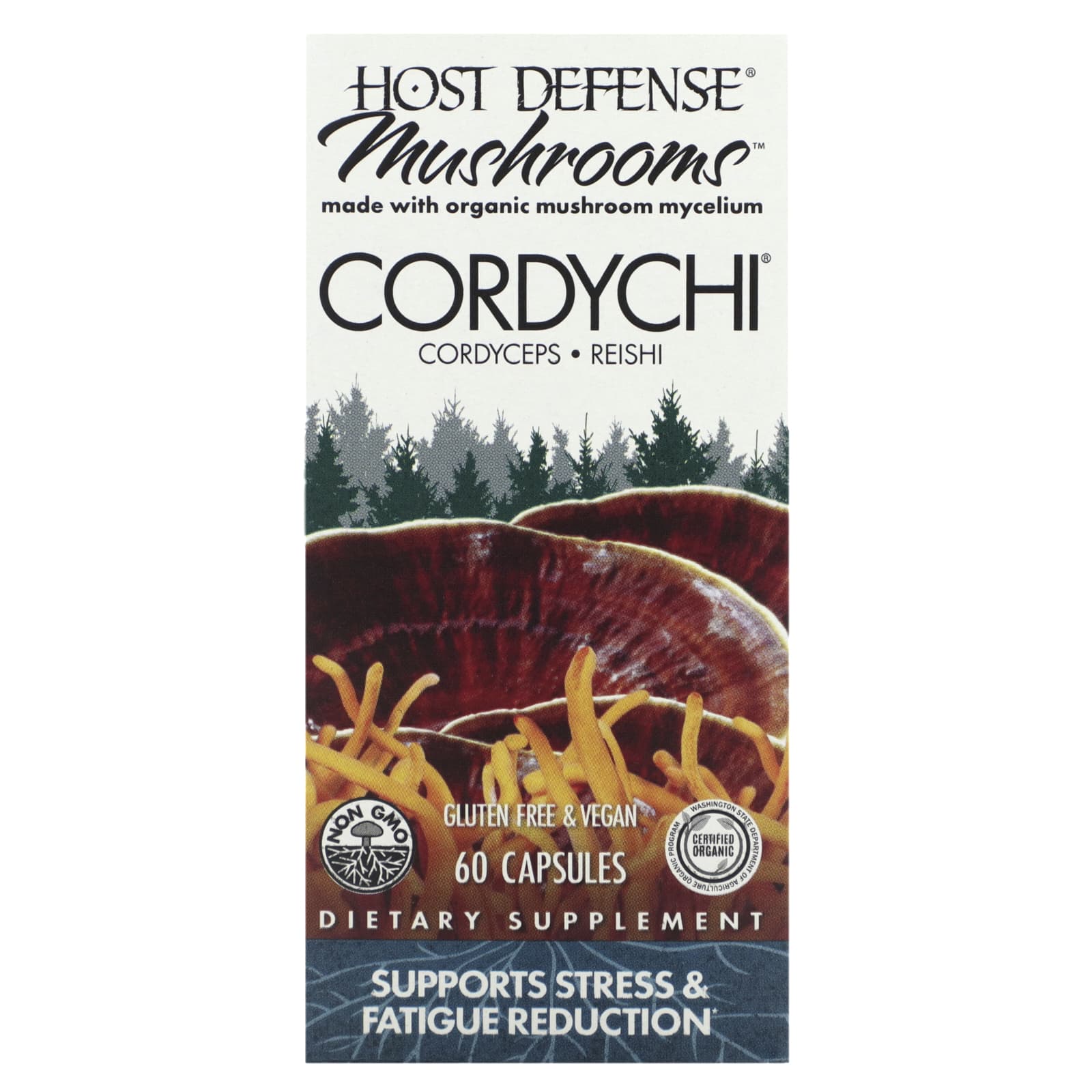 Host Defense, CORDYCHI, 60 Capsules UPC 633422037424 | HiLife Vitamins