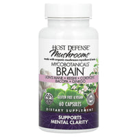 Host Defense, MycoBotanicals® Brain, 60 Capsules UPC 633422038629 | HiLife Vitamins