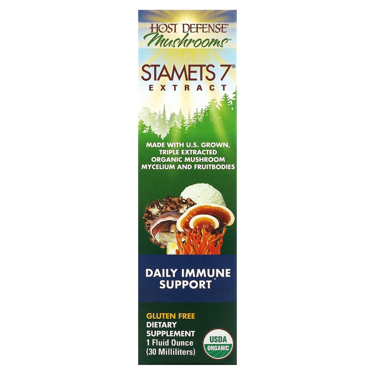 Host Defense, STAMETS 7 Extract, 1 Oz UPC 633422057019 | HiLife Vitamins
