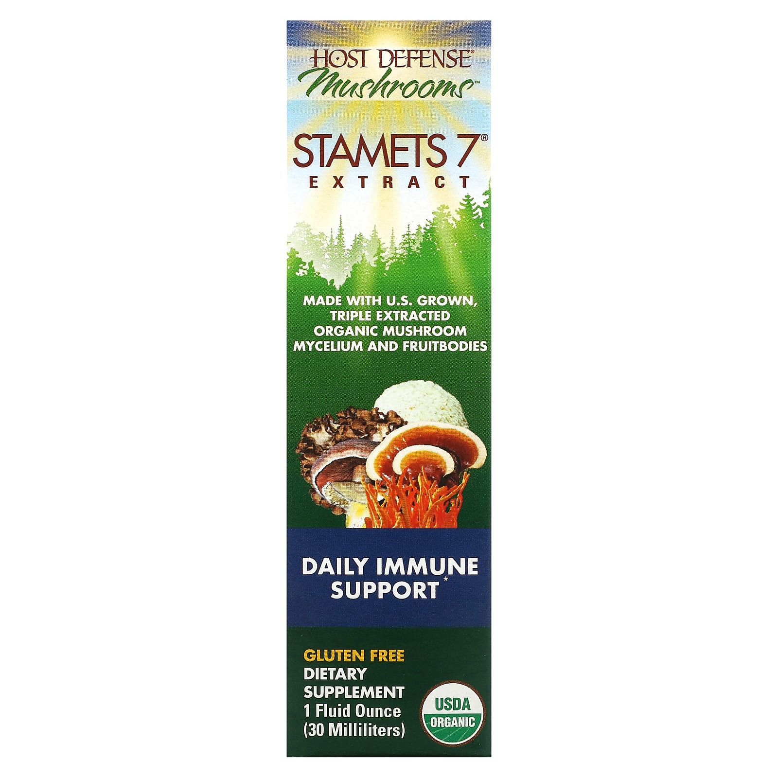 Host Defense, STAMETS 7 Extract, 1 Oz UPC 633422057019 | HiLife Vitamins