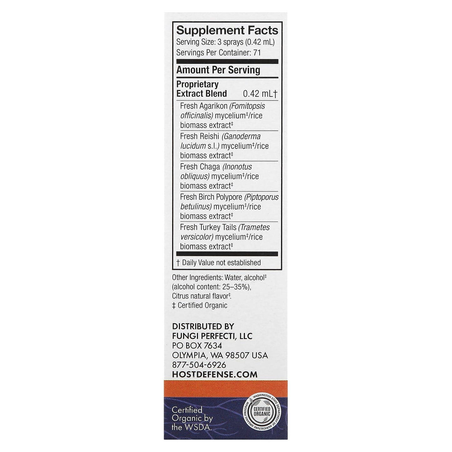 Host Defense, myco shield immune support citrus spray, 1 Oz UPC 633422165073 | HiLife Vitamins