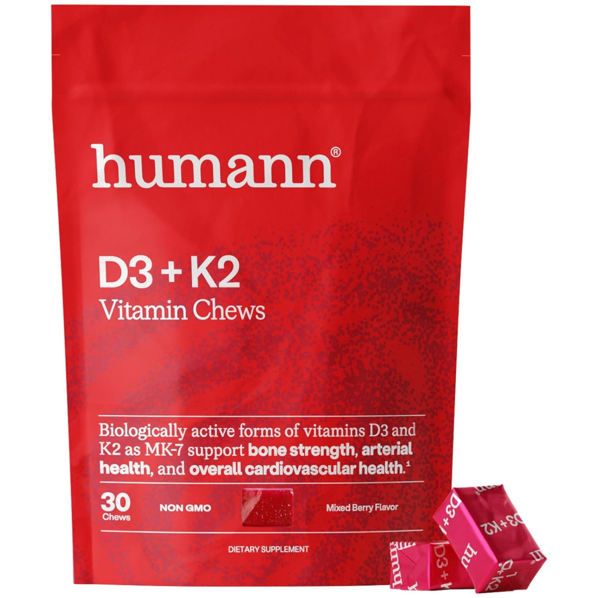 HumanN, D3 + K2 Vitamin Chews, 30 Chews UPC 813188020414 | Hilife Vitamins