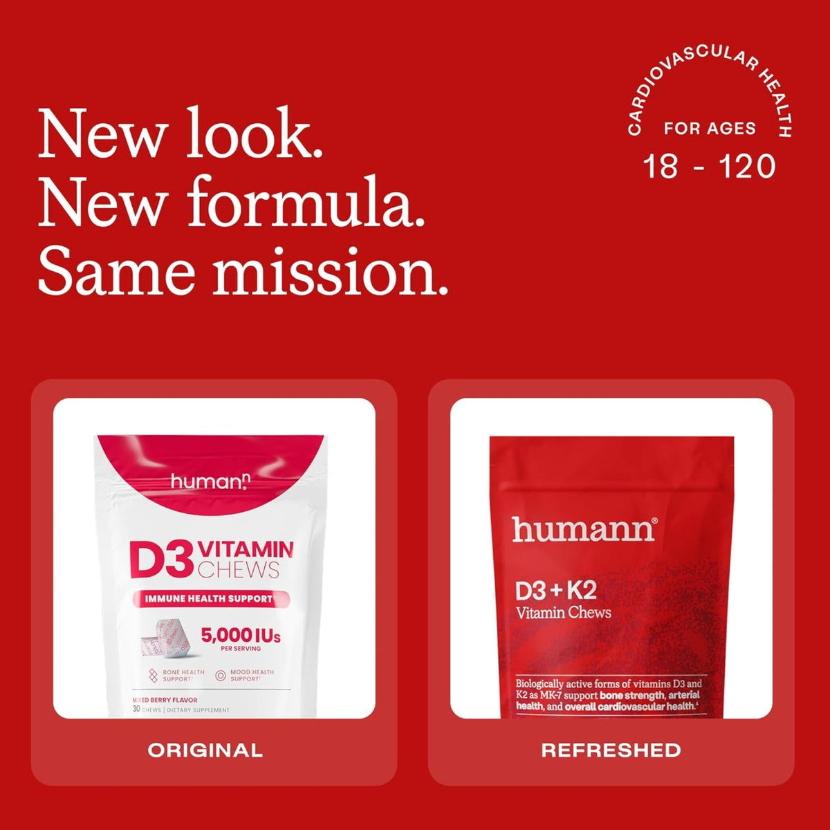 HumanN, D3 + K2 Vitamin Chews, 30 Chews UPC 813188020414 | Hilife Vitamins