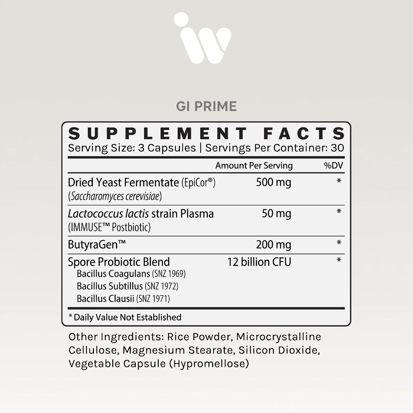 InfiniWell, GI Prime, 90 capsules UPC 691835779317 | HiLife Vitamins