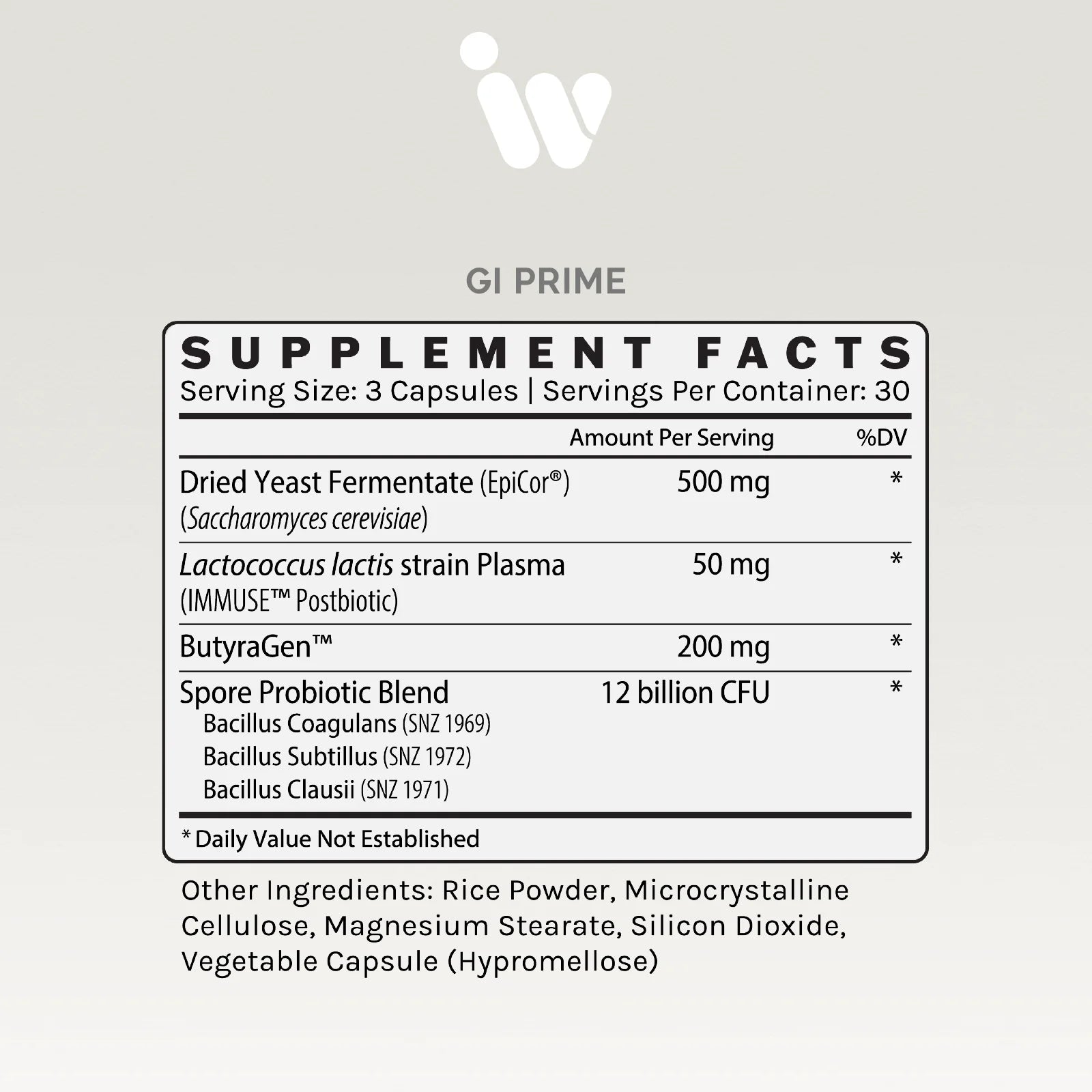 InfiniWell, GI Prime, 90 capsules UPC 691835779317 | HiLife Vitamins