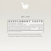 Infiniwell, BPC + KPV, 60 Capsules UPC 608870159912 | Hilife Vitamins