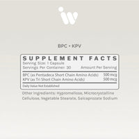Infiniwell, BPC + KPV, 30 Capsules UPC 608870574418 | Hilife Vitamins