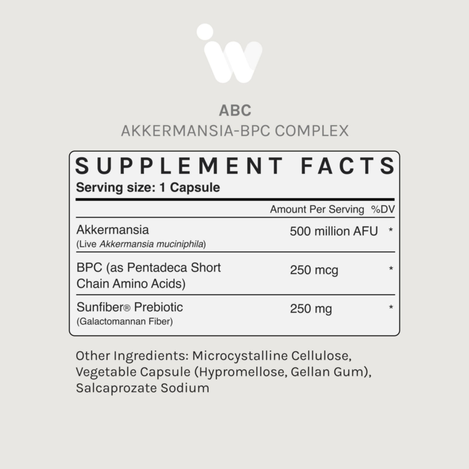 Infiniwell, Akkermansia-BPC 157-Complex, 60 Capsules UPC 608870601206 | HiLife Vitamins