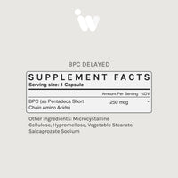 Infiniwell, BPC-157 DELAYED, 250MCG, 60 Capsules UPC 608870601305 | HiLife Vitamins