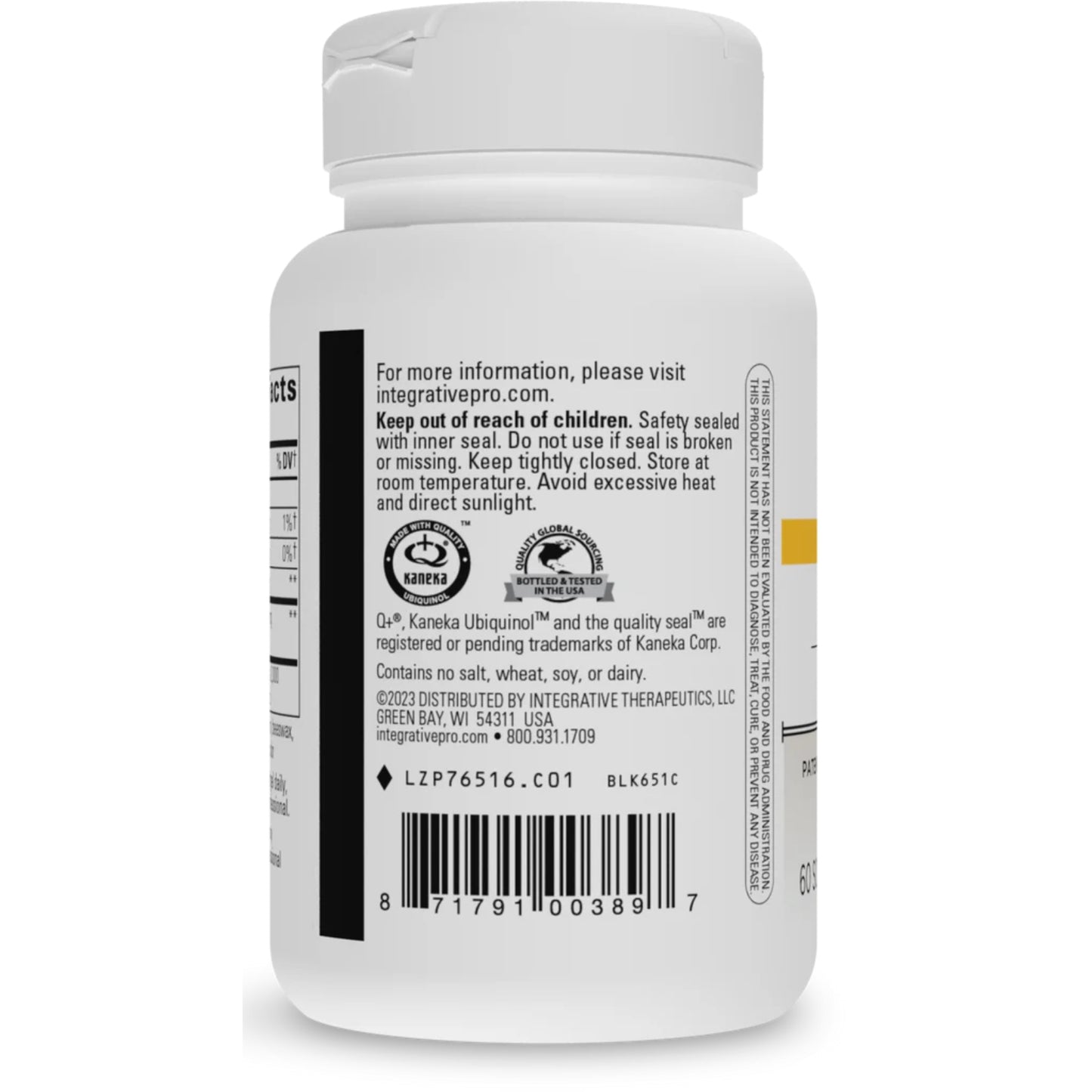 Integrative Therapeutics, UBQH™ (100mg), 60 Softgels UPC 871791003897 | HiLife Vitamins