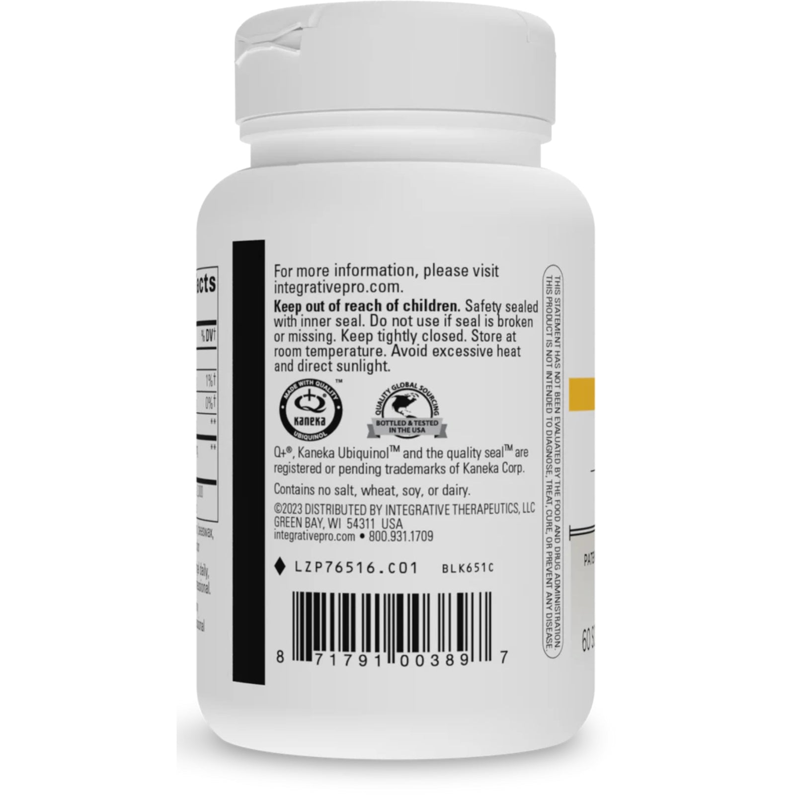 Integrative Therapeutics, UBQH™ (100mg), 60 Softgels UPC 871791003897 | HiLife Vitamins