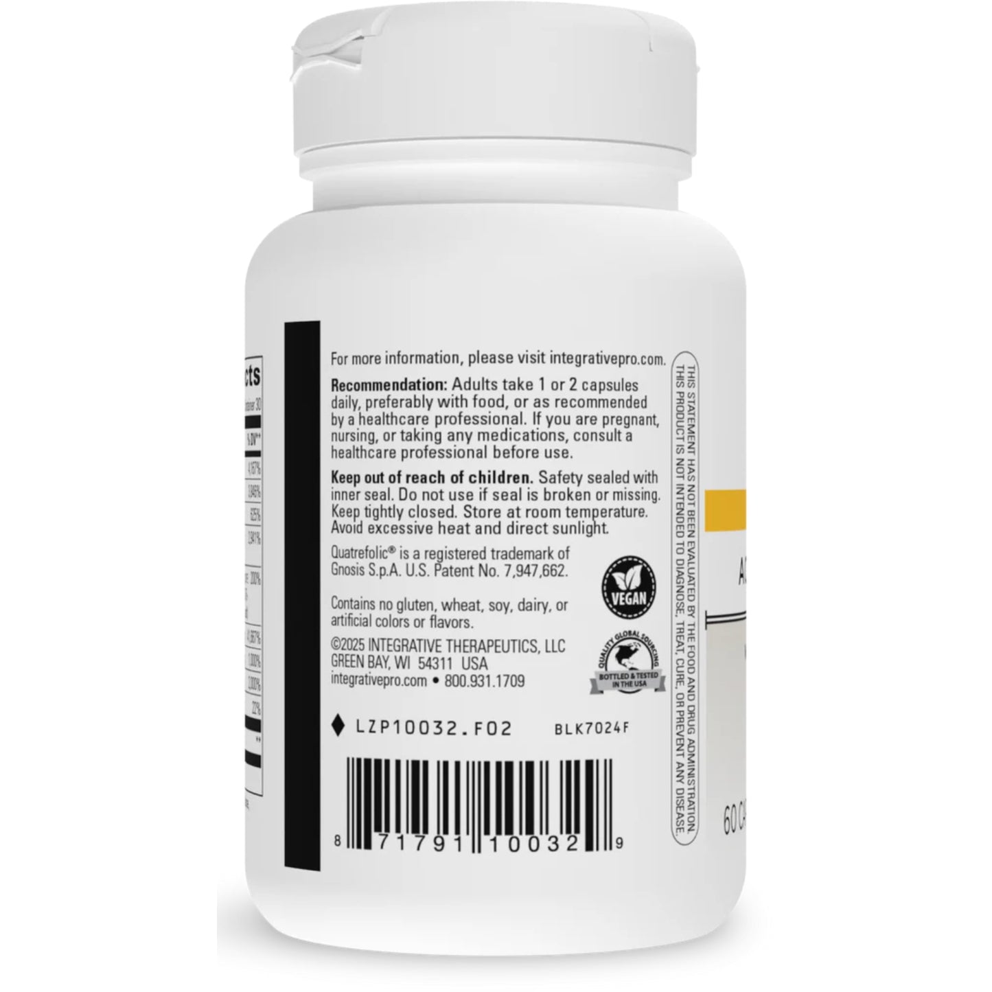Integrative Therapeutics, Active B-Complex, 60 Capsules UPC 871791100329 | HiLife Vitamins