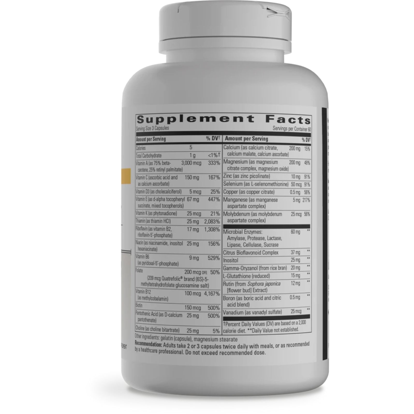 Integrative Therapeutics, NutriVitamin Enzyme Complex™ without Iron, 180 Capsules - 871791000513 | Hilife Vitamins