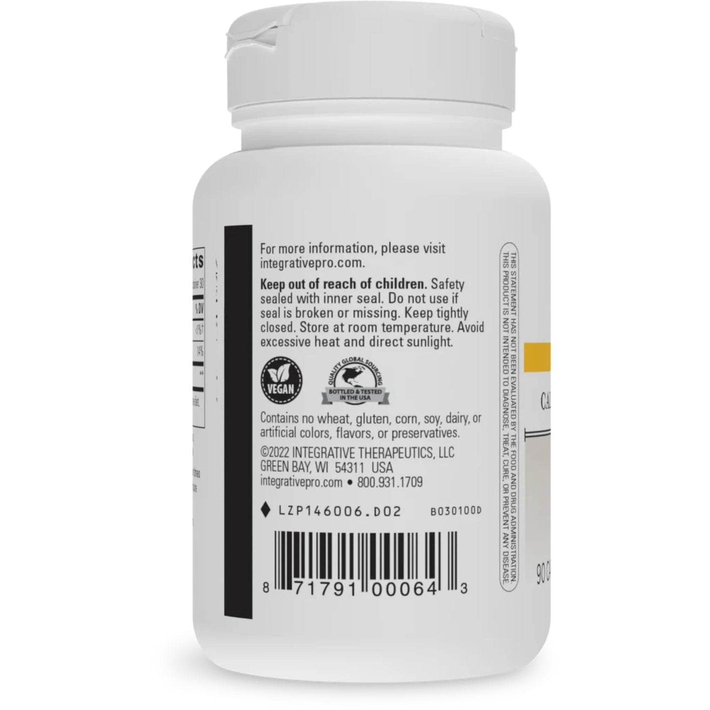 Integrative Therapeutics, Calcium D-Glucarate, 90 Capsules UPC 871791000643 | HiLife Vitamins