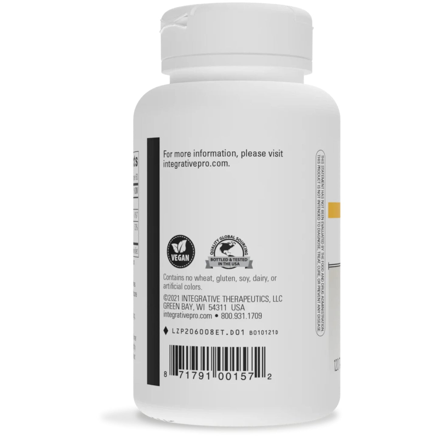 Integrative Therapeutics, Magnesium Glycinate Plus, 120 Tablets UPC 871791001572 | HiLife Vitamins