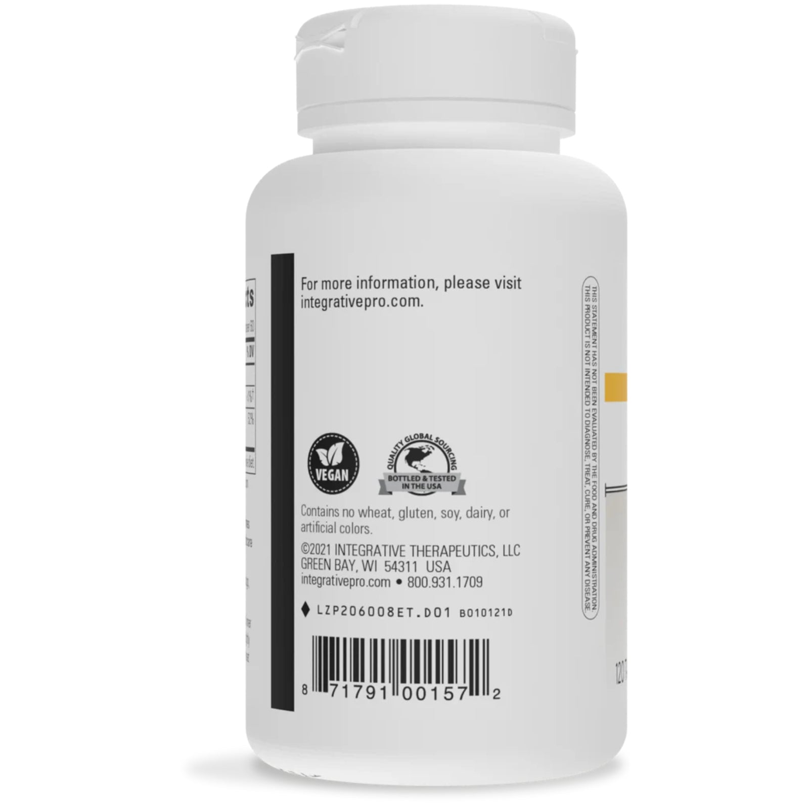 Integrative Therapeutics, Magnesium Glycinate Plus, 120 Tablets UPC 871791001572 | HiLife Vitamins