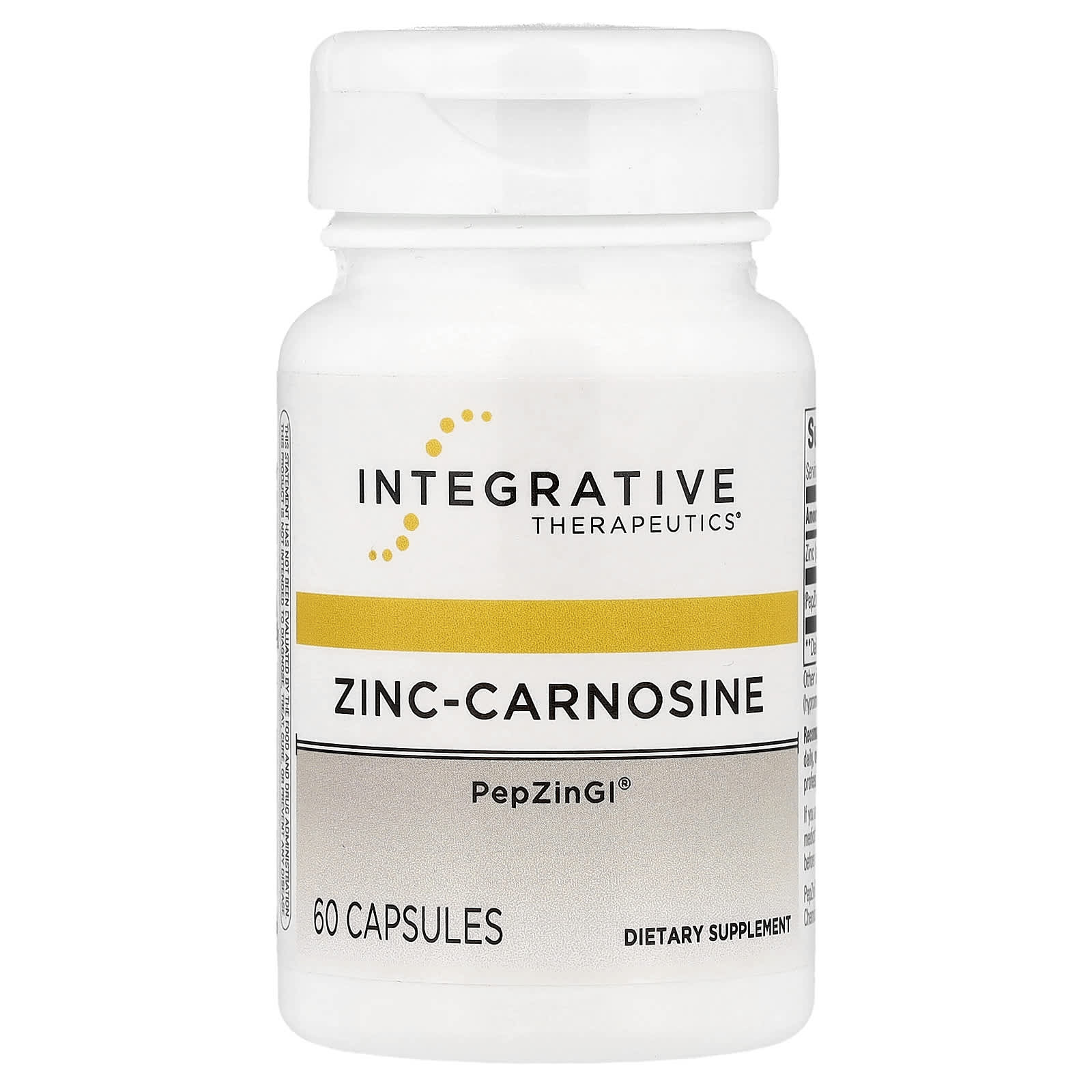 Integrative Therapeutics, Zinc-Carnosine, 60 Capsules UPC 871791100336 | Hilife Vitamins