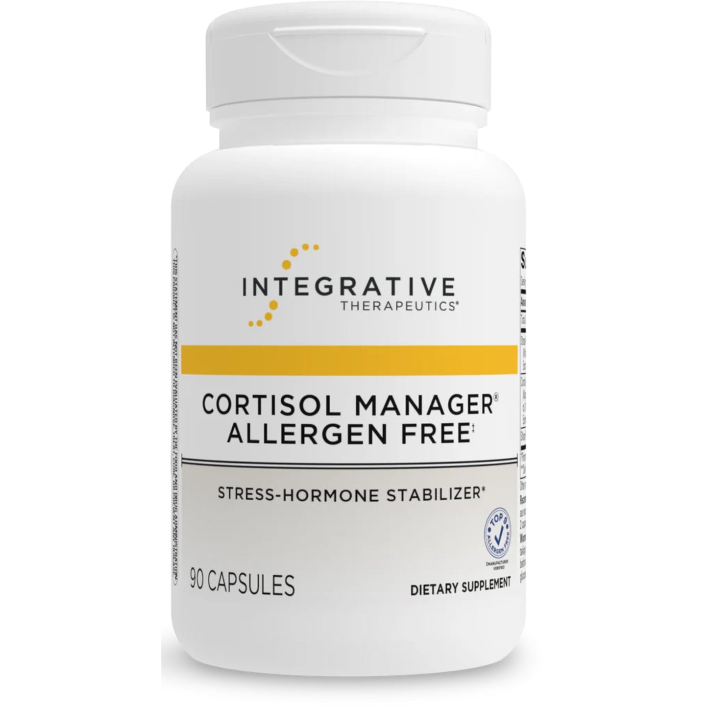 Integrative Therapeutics, Cortisol Manager® Allergen Free, 90 Capsules UPC 871791110076 | HiLife Vitamins