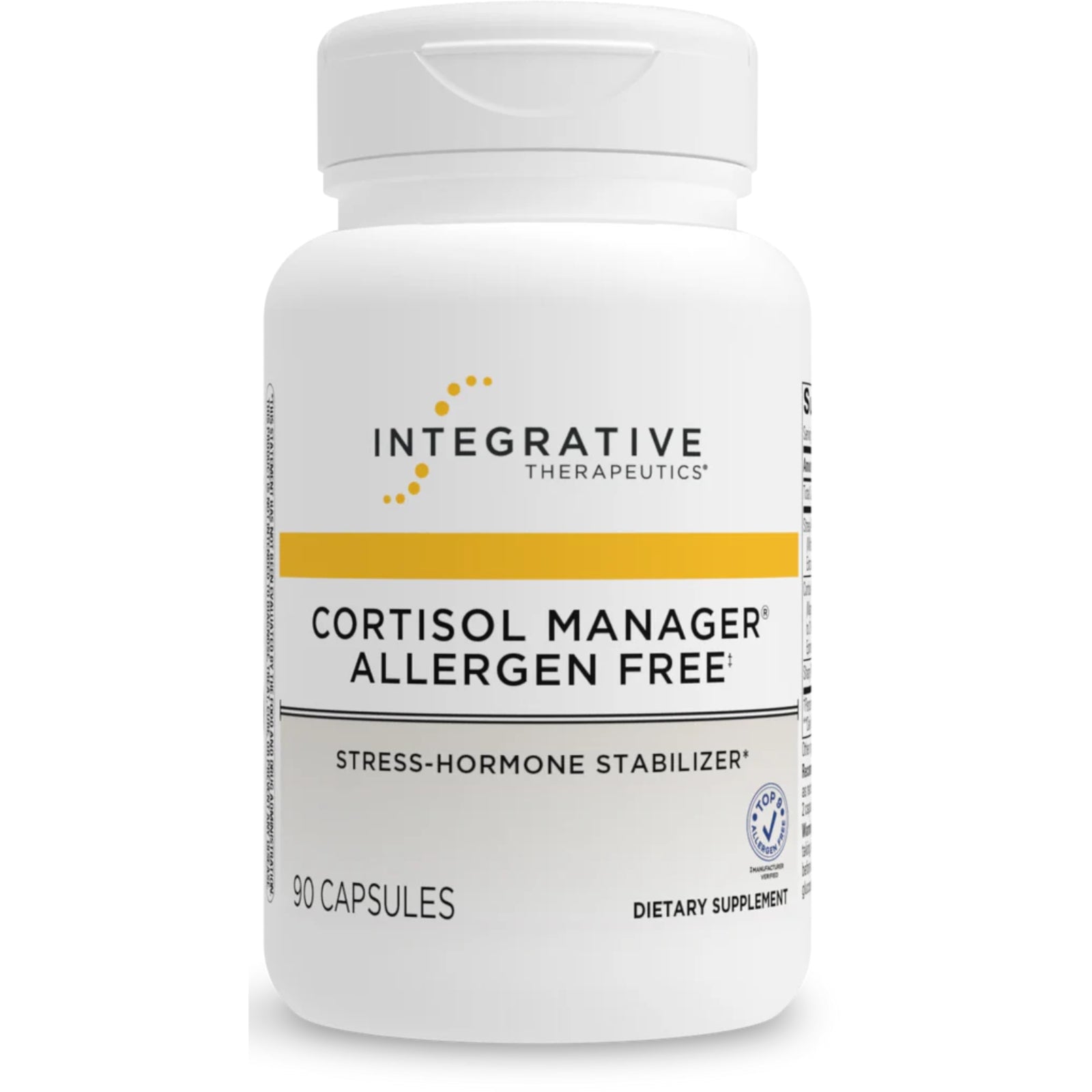 Integrative Therapeutics, Cortisol Manager® Allergen Free, 90 Capsules UPC 871791110076 | HiLife Vitamins
