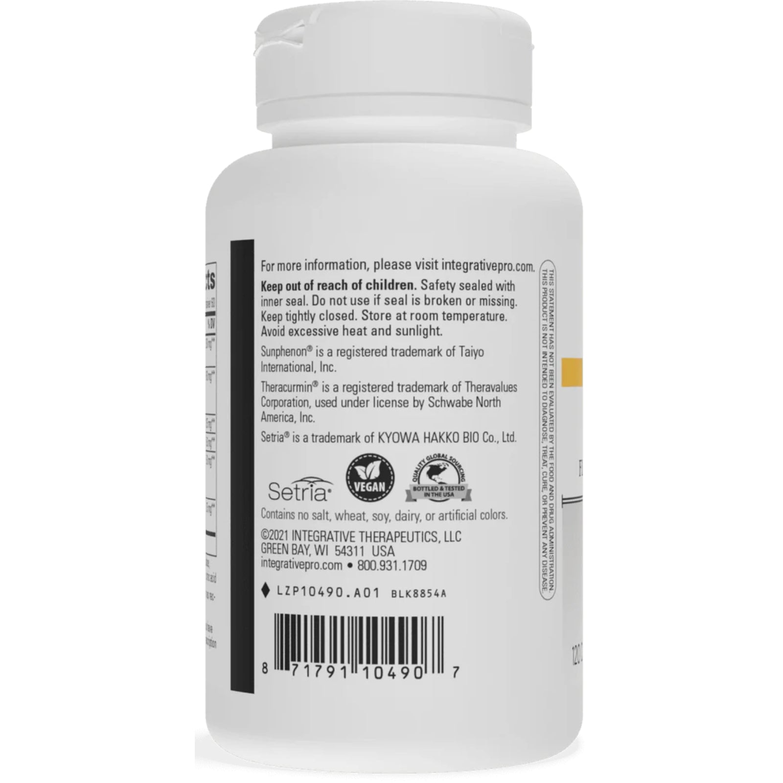 Integrative Therapeutics, ProThrivers™ Wellness Flavonoid Complex, 120 Capsules - 871791104907 | Hilife Vitamins