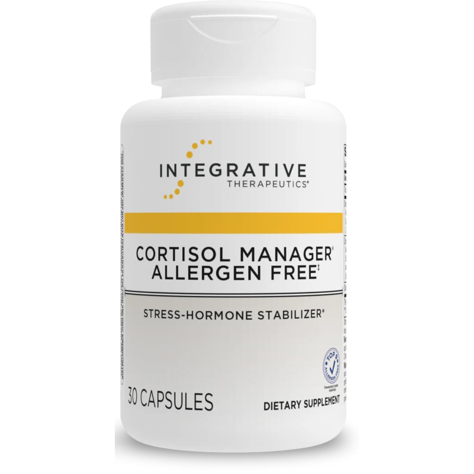 Integrative Therapeutics, Cortisol Manager® Allergen Free, 30 Capsules UPC 871791110113 | HiLife Vitamins