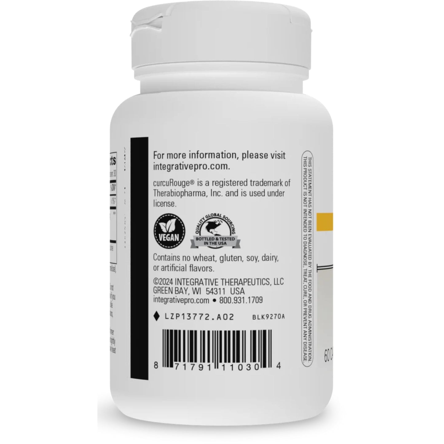 Integrative Therapeutics, Curalieve, 60 Capsules UPC 871791110304 | HiLife Vitamins