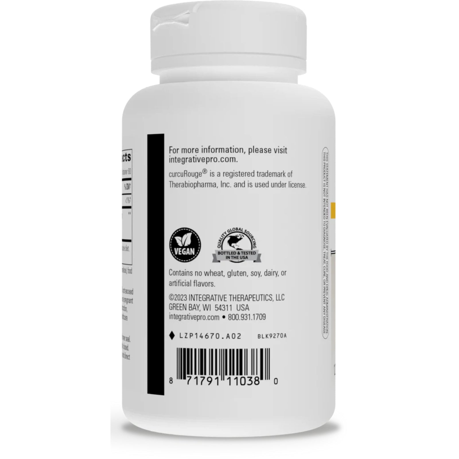 Integrative Therapeutics, Curalieve, 120 Capsules - 871791110380 | Hilife Vitamins